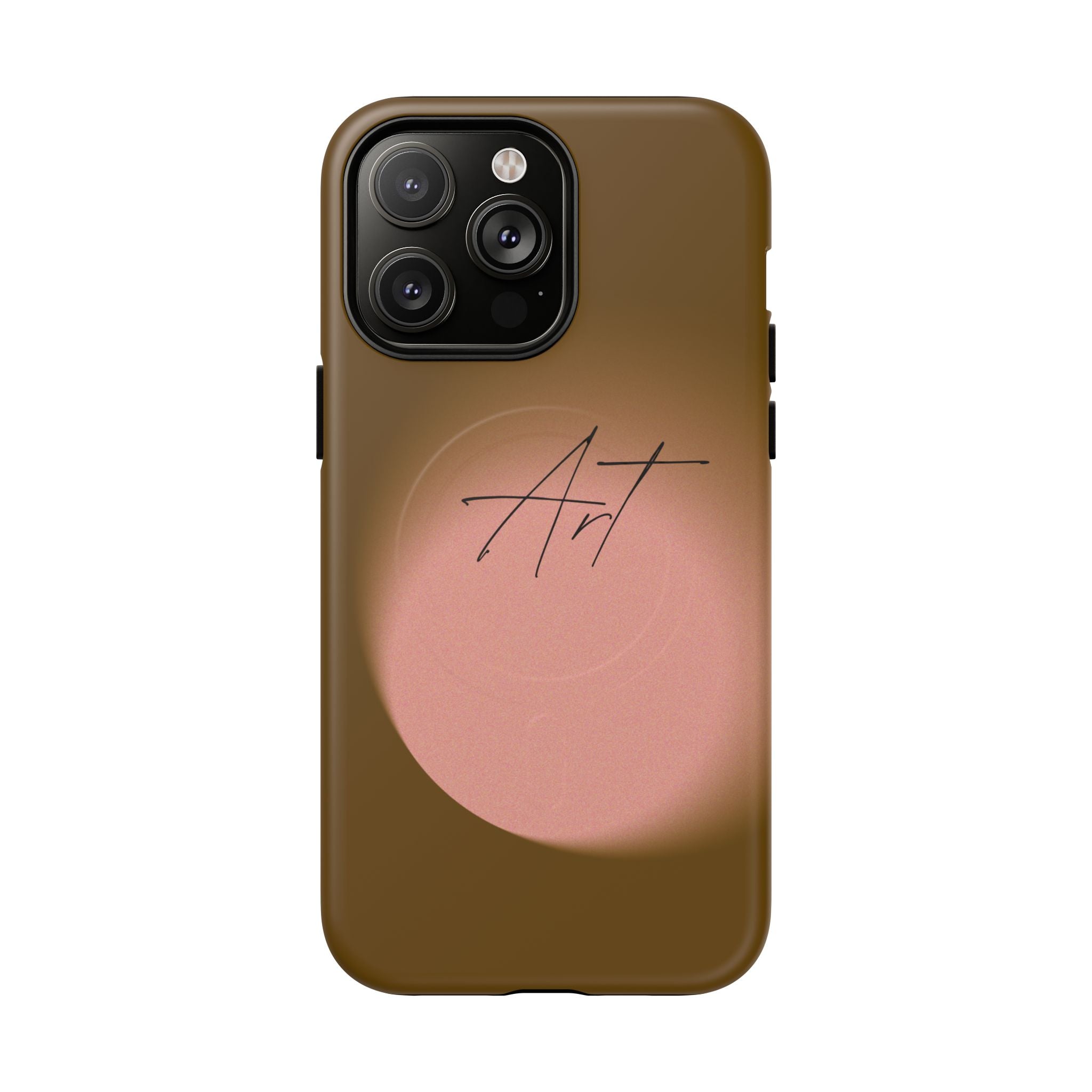 Artistic Brown Ombre Tough Magnetic Phone Case, Protective Cover, Unique Cellphone Accessory, Customizable Protector, Trendy Smartphone