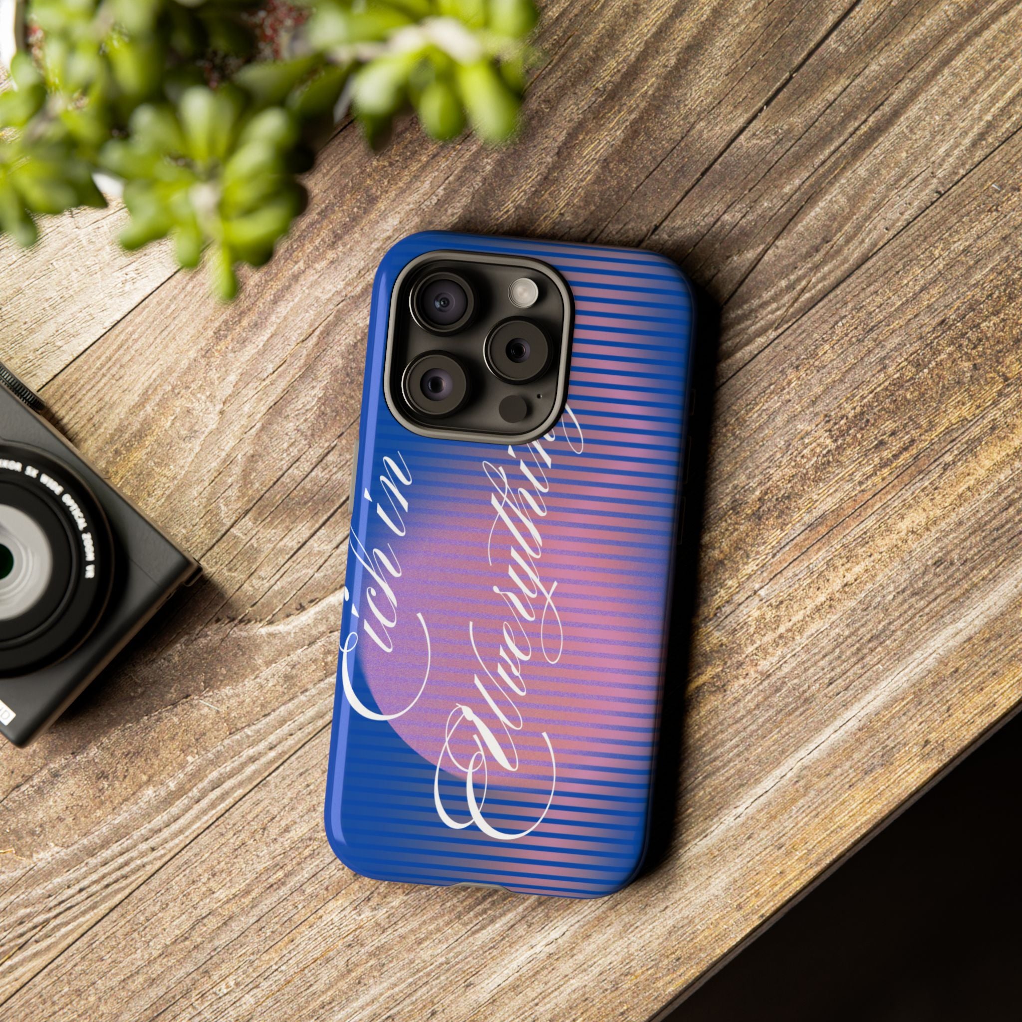 Tough Case – 'Calm Everything' Blue Gradient Phone Case