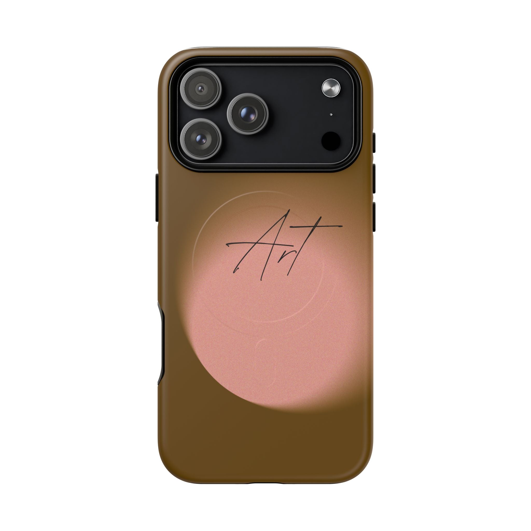 Artistic Brown Ombre Tough Magnetic Phone Case, Protective Cover, Unique Cellphone Accessory, Customizable Protector, Trendy Smartphone