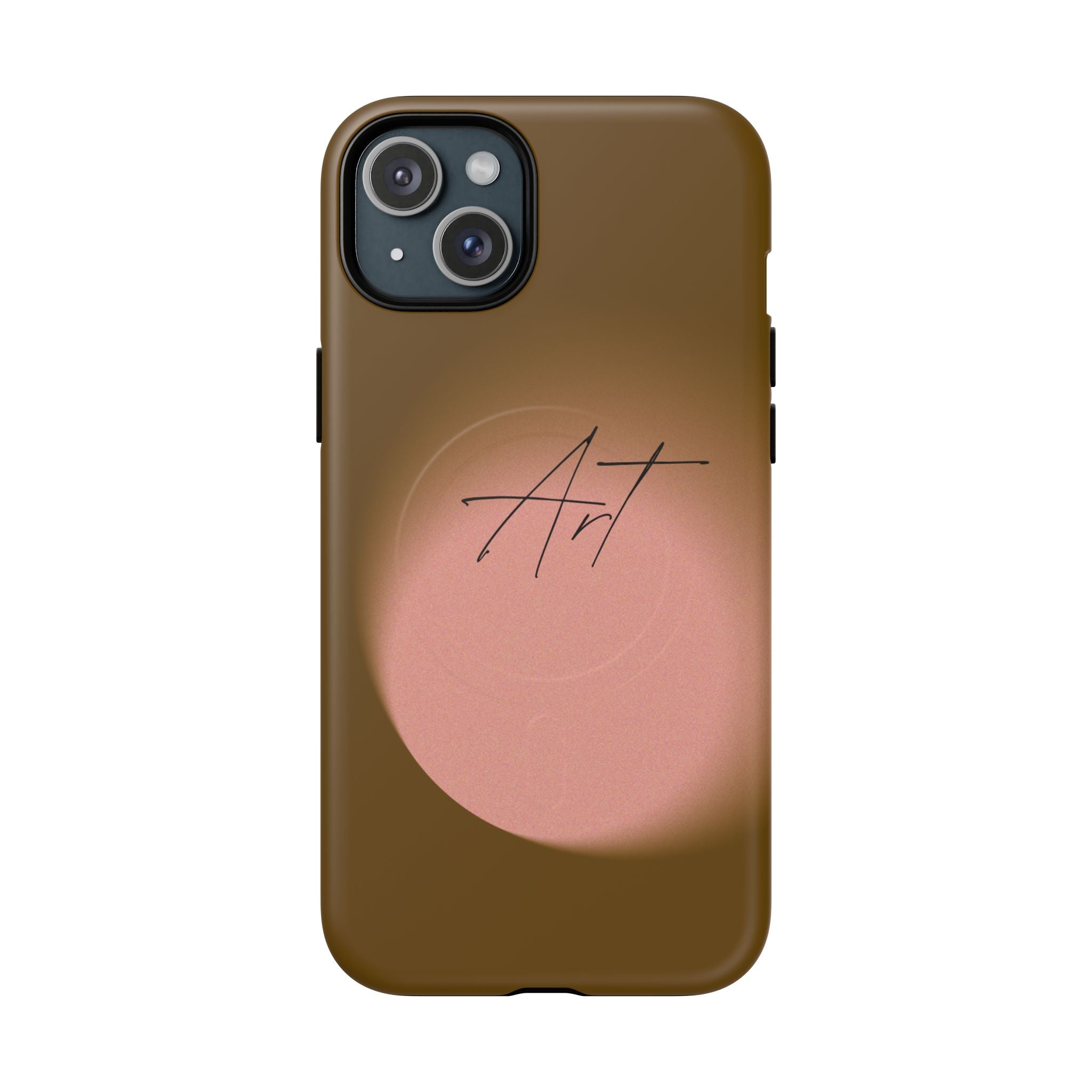 Artistic Brown Ombre Tough Magnetic Phone Case, Protective Cover, Unique Cellphone Accessory, Customizable Protector, Trendy Smartphone