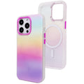 Magnetic Soft Silicone Case for iPhone 13 Pro 6.1 inch Compatible with MagSafe Charger Translucent Matte Edge Ultra Slim Cute Case for 13 Pro(Gradient Rainbow Color)