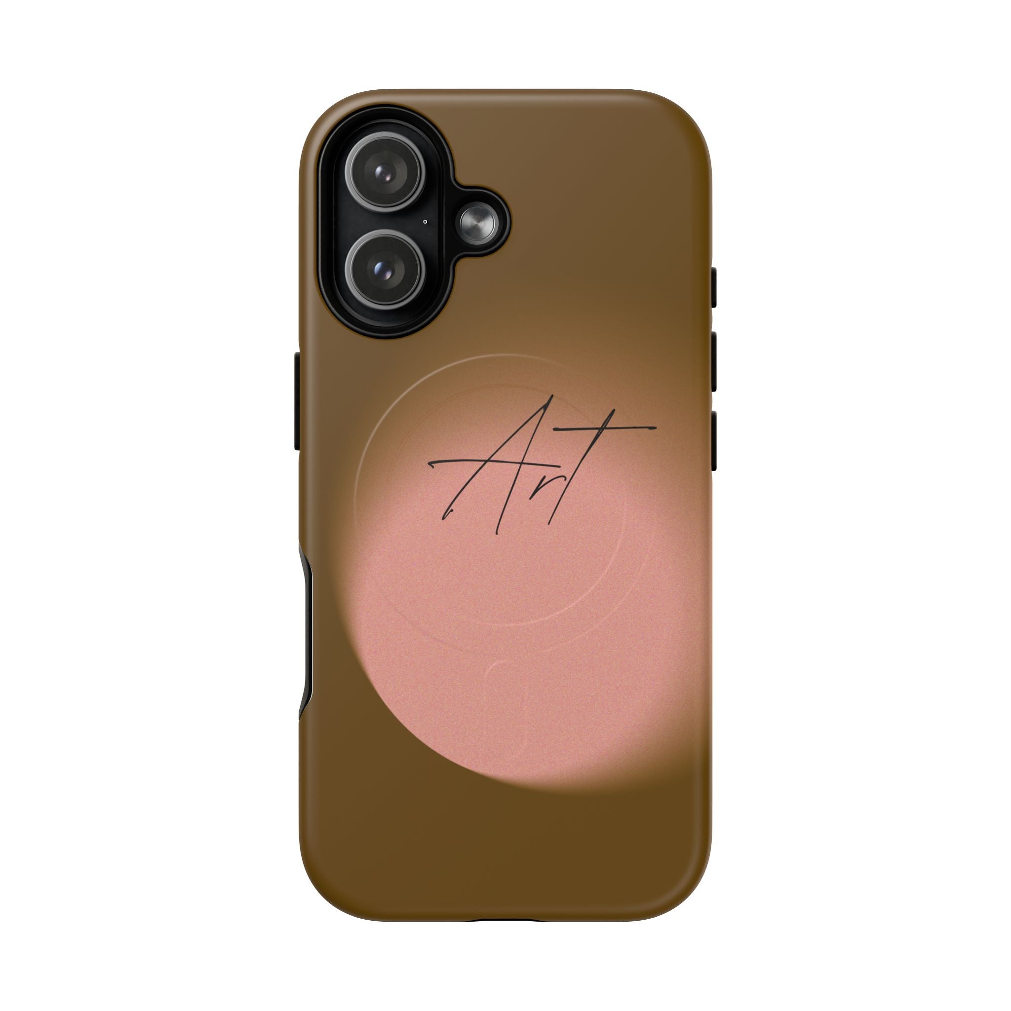 Artistic Brown Ombre Tough Magnetic Phone Case, Protective Cover, Unique Cellphone Accessory, Customizable Protector, Trendy Smartphone
