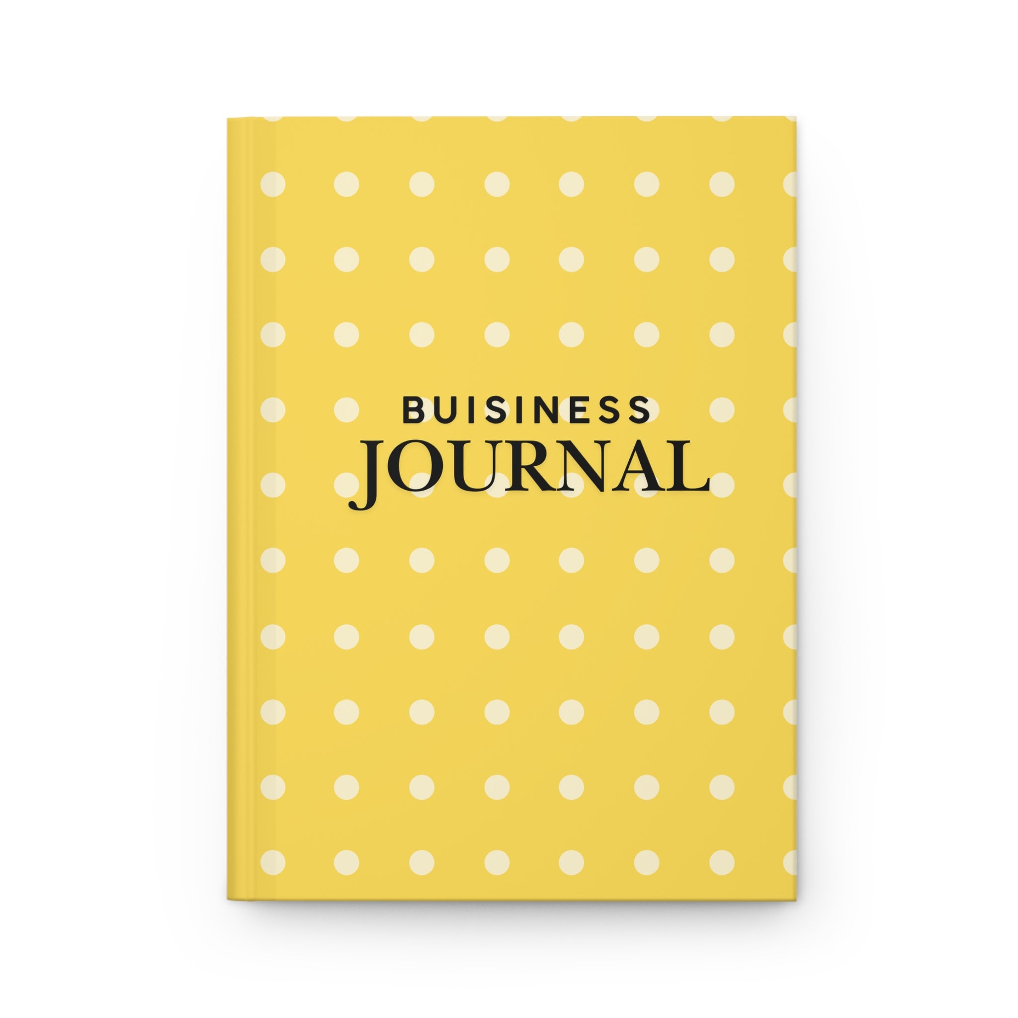 Business Journal Hardcover Journal | Yellow Polka Dot Matte