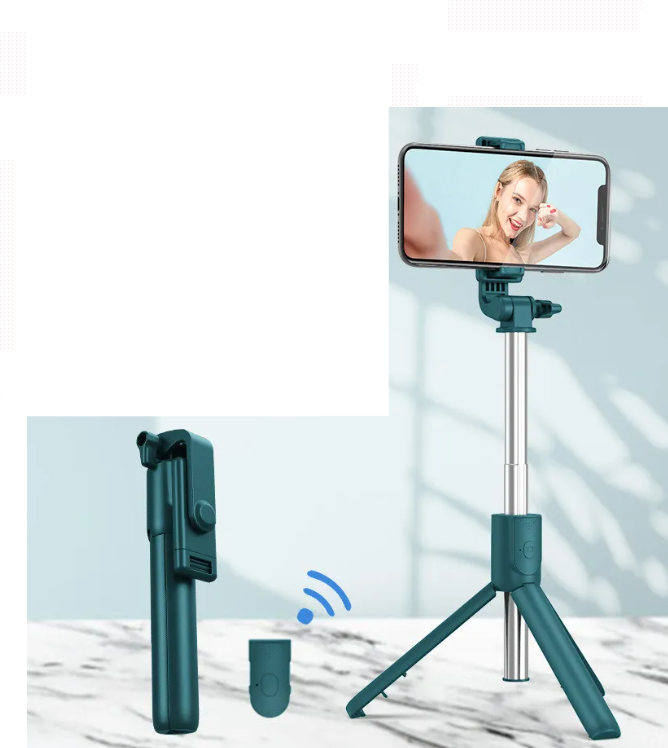 Snap & Share Tripod Stick ( Compatible with Apple,  Bluetooth Remote )