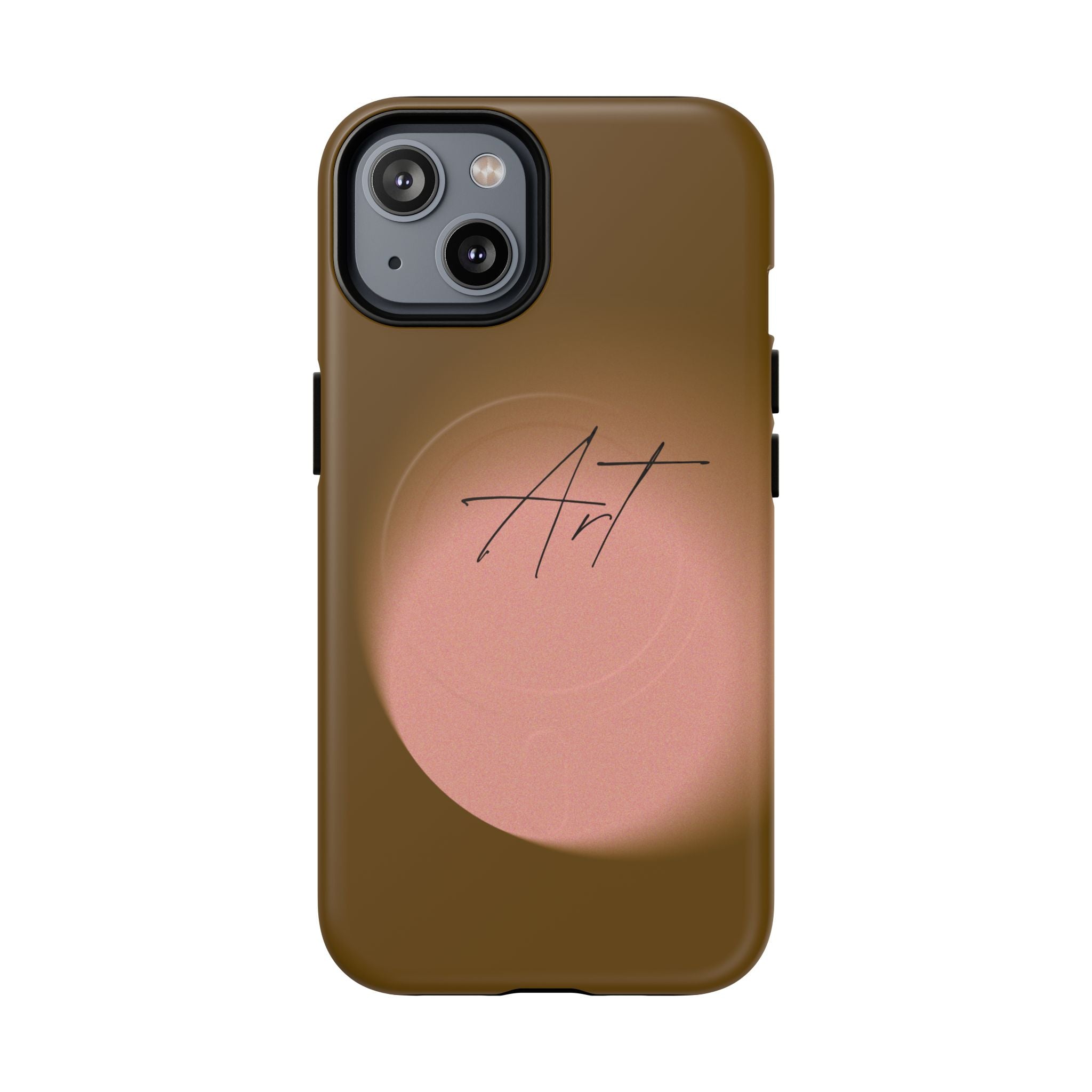 Artistic Brown Ombre Tough Magnetic Phone Case, Protective Cover, Unique Cellphone Accessory, Customizable Protector, Trendy Smartphone