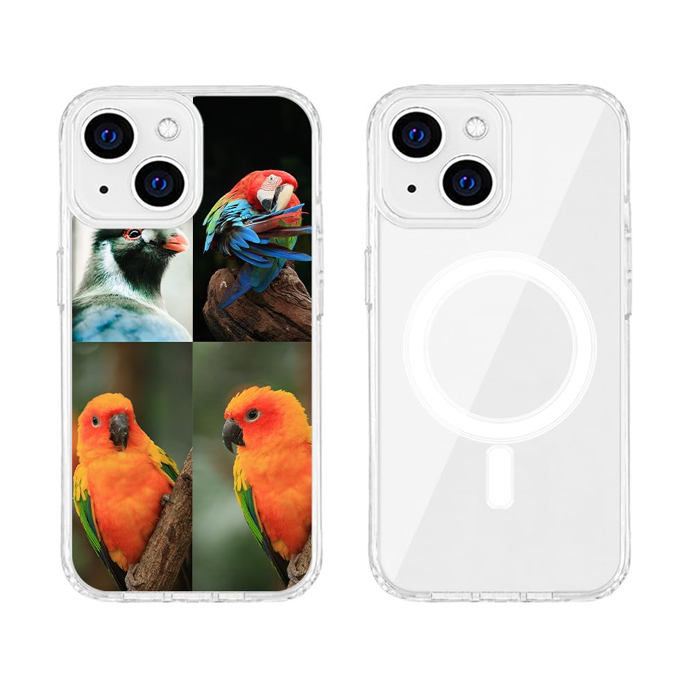 MXCUSTOM Custom Phone Case for Apple iPhone 14 Customized Personalized Magsafe Shockproof Cases with Photo Image Text Picture Cover [Soft TPU Cushion Bumper+Hard PC Back] (HMC-TMP049)