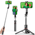 Portable 44 Inch Selfie Stick Phone Tripod with Wireless Remote Extendable Smartphone Tripod Stand 360 Rotation Compatible with iPhone 14 13 12 11 pro Xs Max Xr X 8 7 Android Samsung Smartphone