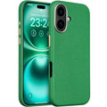 LOHASIC Leather Case for iPhone 16 Compatible with MagSafe Classic Elegant Vegan PU Slim Fit Light Luxury Shockproof Protective Cover Men Women Phone Case for iPhone 16 6.1" (2024) - Velvet Green
