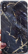 Custom Logo Golden Green Marble Phone Case