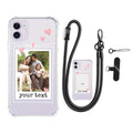 Klsify Custom Multi Photos Collage Phone Case for iPhone 11 Customized Personalized Image Text Picture Shockproof Corner Airbag Clear Soft Cover with Lanyard Anti-Theft Strap